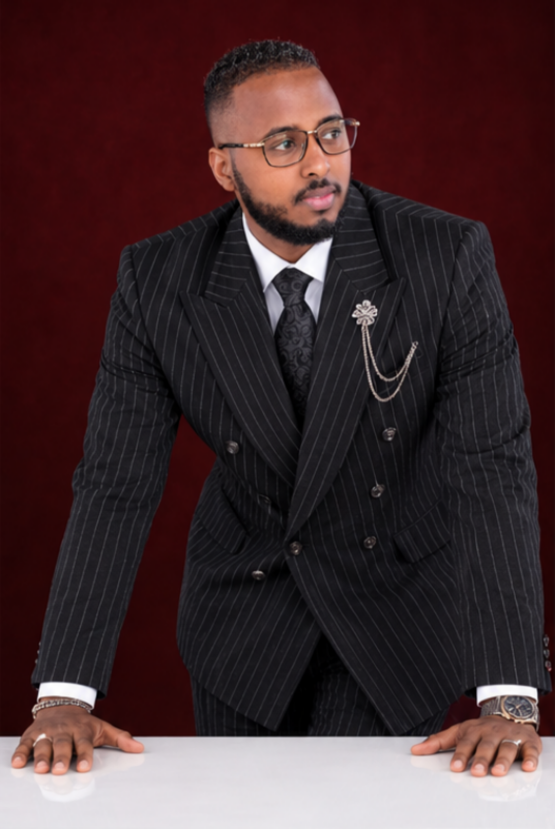Tekmul Bespoke pinstripe suit style