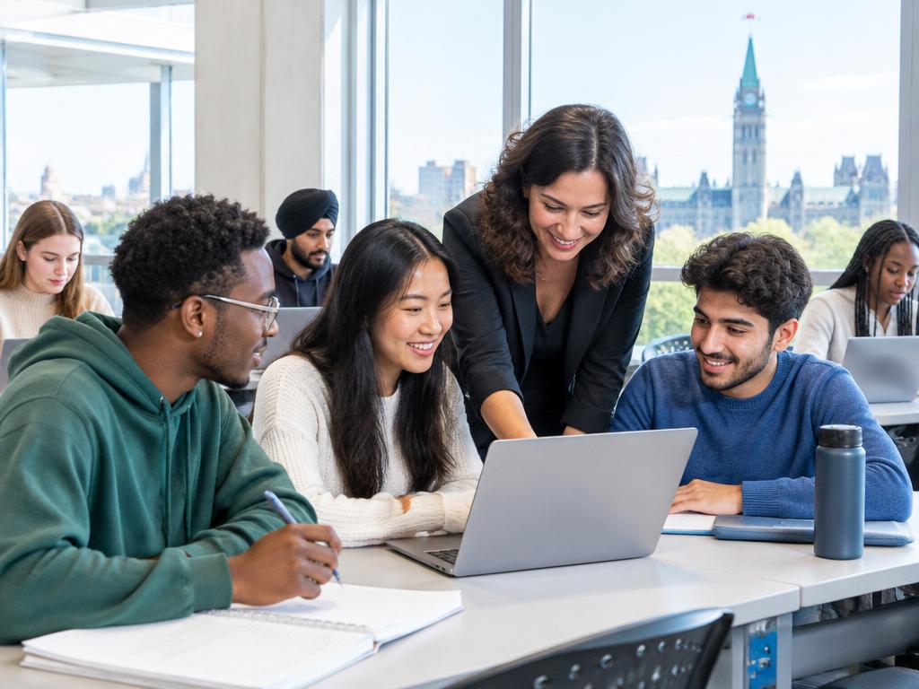 Illustration of learning and career support in Canada